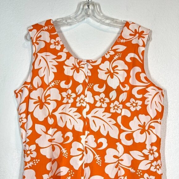 Hawaiian Mini Dress Orange Floral - Picture 6 of 12